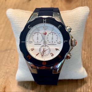 Michele Tahitian Jelly Bean Large Navy Blue Watch
